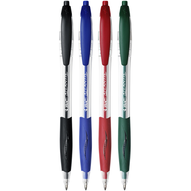 Balpen Bic Atlantis classic grip clic medium blauw