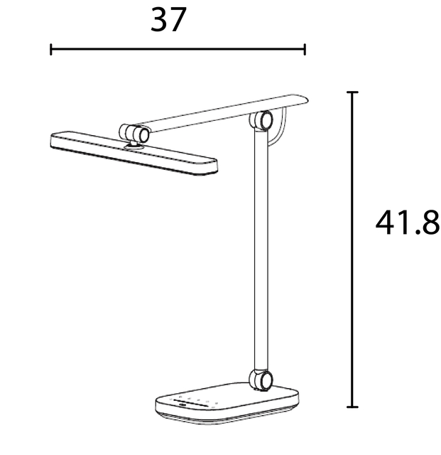 Bureaulamp Unilux Pureline led grijs