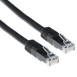 ACT Zwarte 0,5 meter U/UTP CAT6 patchkabel met RJ45 connectoren