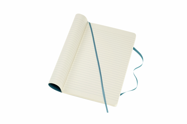 Notitieboek Moleskine large 130x210mm lijn soft cover reef blue