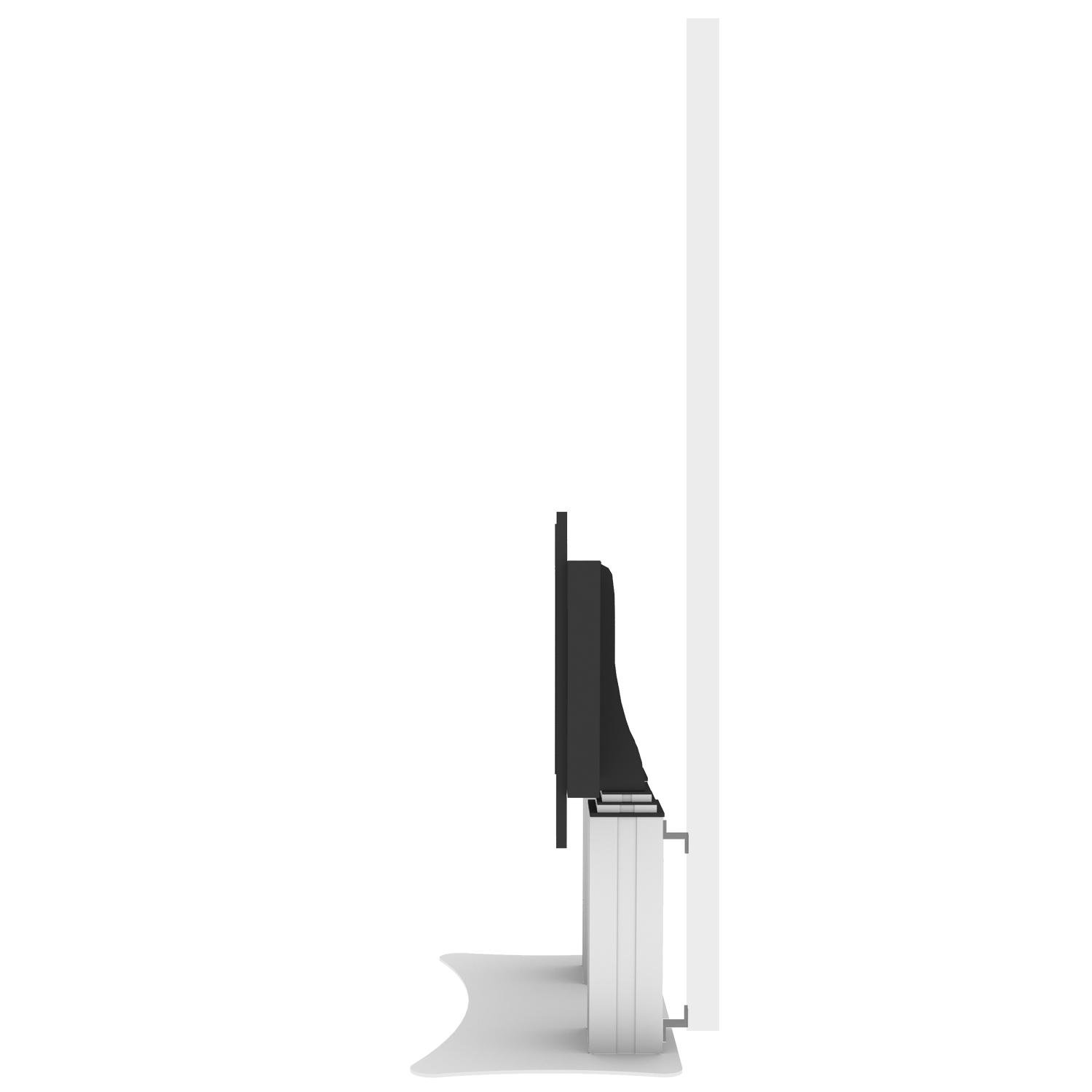 Elektrisch in hoogte verstelbare heavy duty XL monitorstandaard met 70 cm slag