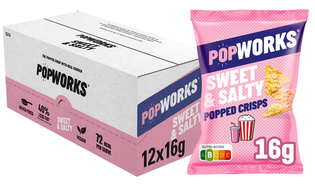 Chips Popworks Sweet Salty 16gr