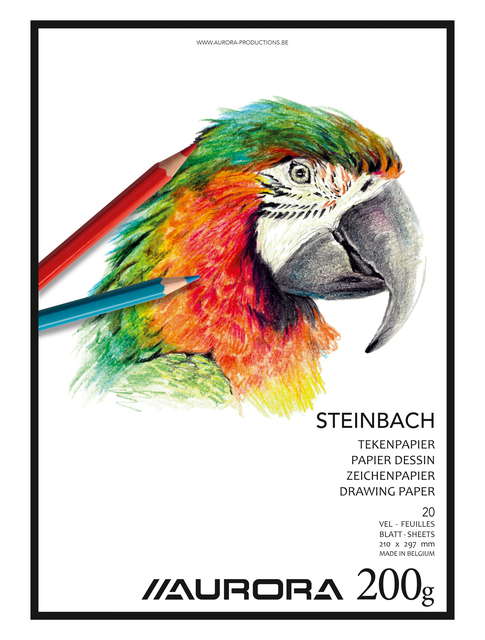 Tekenblok Aurora A4 20 vel 200 gram Steinbach papier