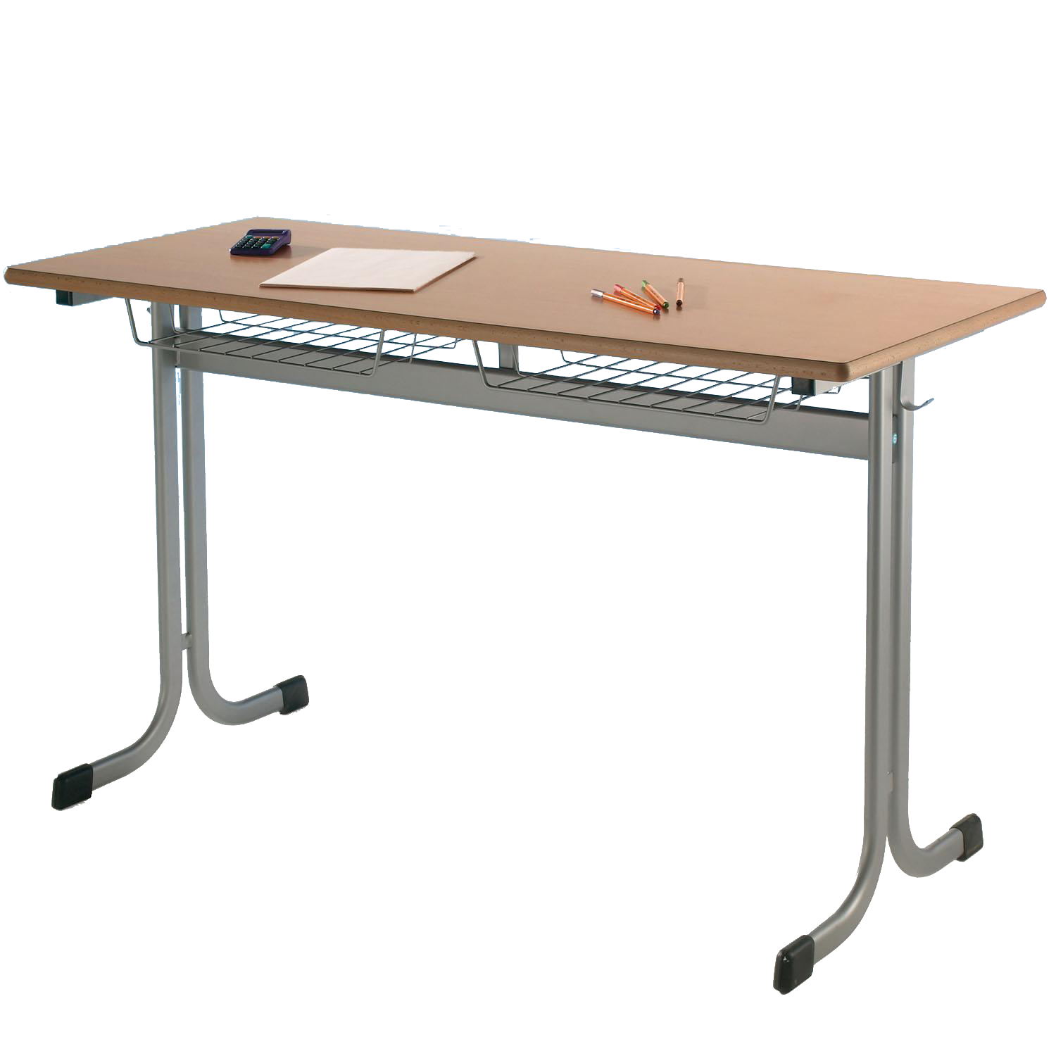 Tweepersoons studententafel 130x55 cm MT50Z-V, met massief kernblad "Powersurf"