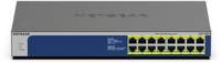 NETGEAR GS516PP Unmanaged Gigabit Ethernet (10/100/1000) Power over Ethernet (PoE) Blauw, Grijs