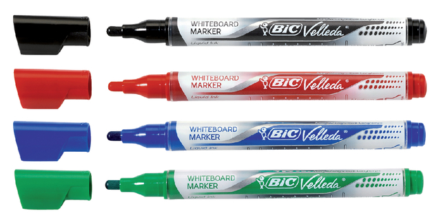 Whiteboardmarker Bic Velleda liquid rond medium zwart