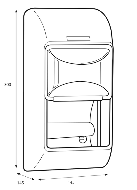 Toiletpapierdispenser Katrin duo wit 92384