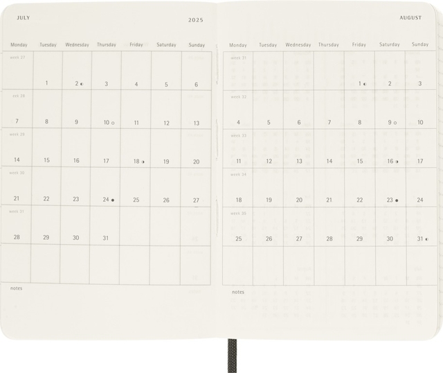 Agenda 2025 Moleskine 12M Planner Weekly 7dagen/1pagina pocket sc myrtle green