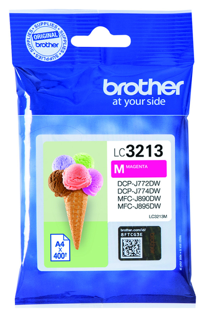 Inktcartridge Brother LC-3213Mrood