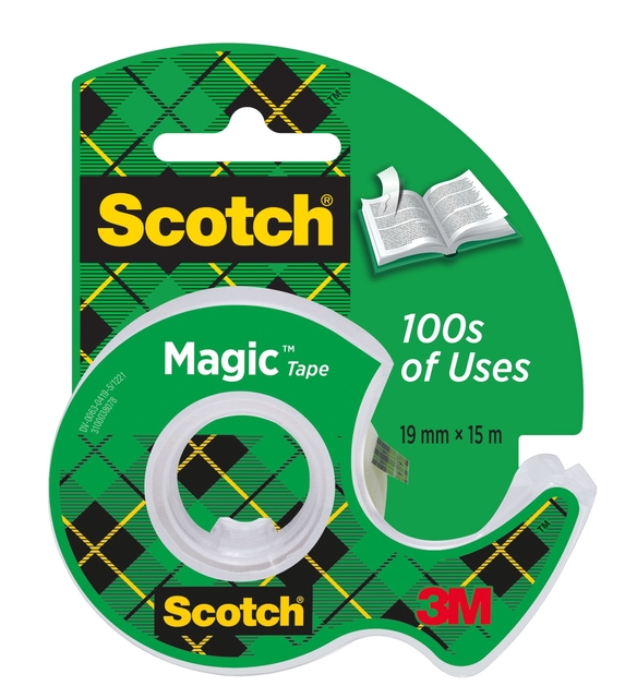 Plakband Scotch Magic 810 19mmx15m onzichtbaar + plakbandhouder