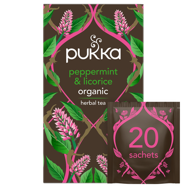 Thee Pukka peppermint licorice 20 zakjes