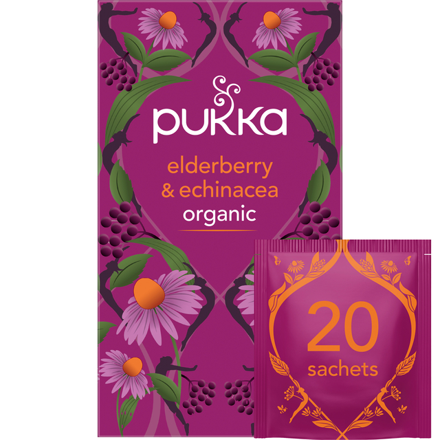 Thee Pukka elderberry en echinacea 20 zakjes