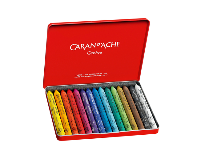 Waskrijt Caran d'Ache neocolor-I 15 stuks assorti