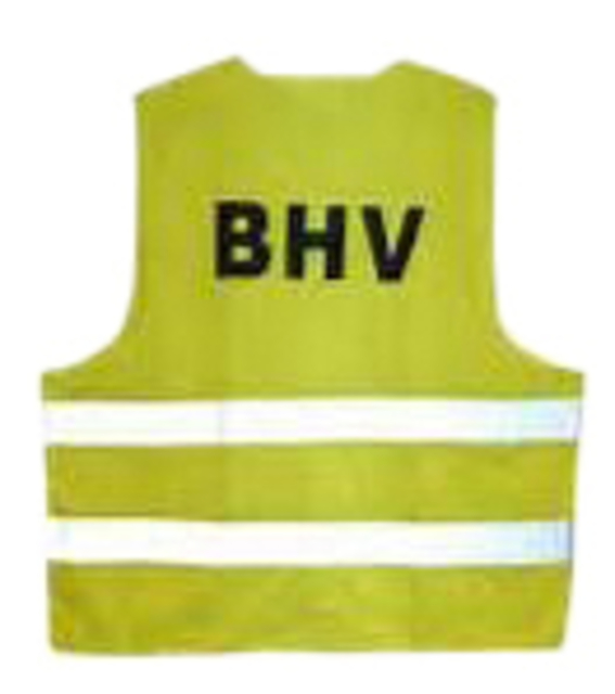 Veiligheidsvest Leina met opdruk "BHV " geel