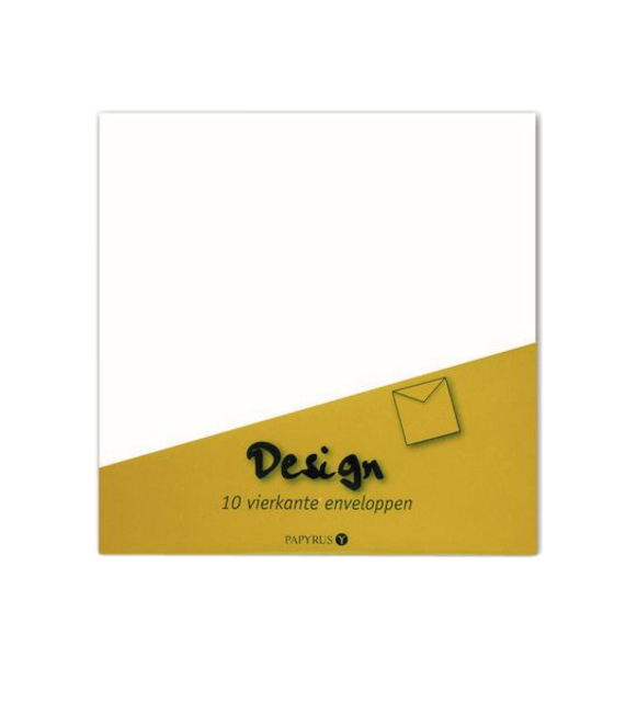 Envelop Papyrus Envelpack Design vierkant 140x140mm wit 894416 10 stuks