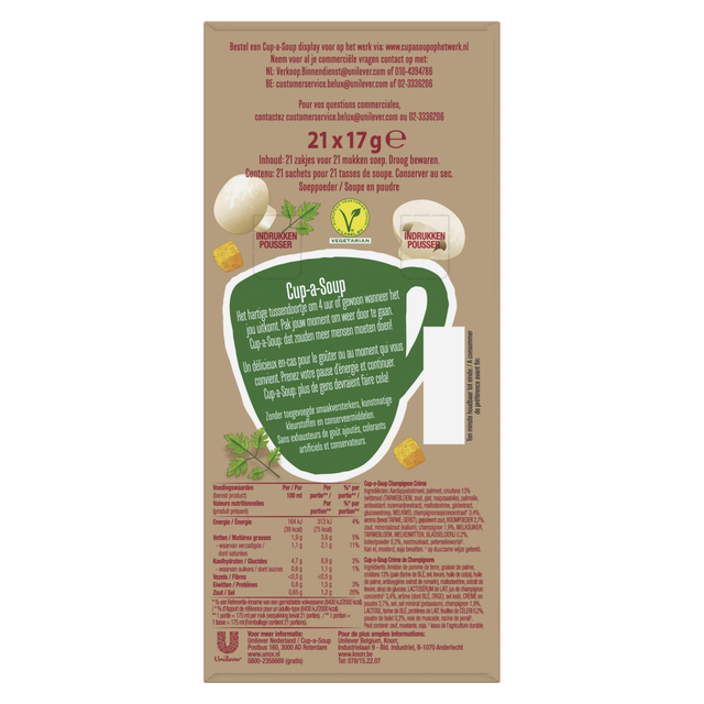 Cup-a-Soup Unox champignon crème 21x175ml