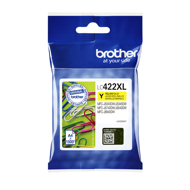 Inktcartridge Brother LC-422XLY geel