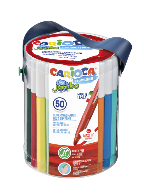 Viltstift Carioca Jumbo maxi assorti set à 50 stuks