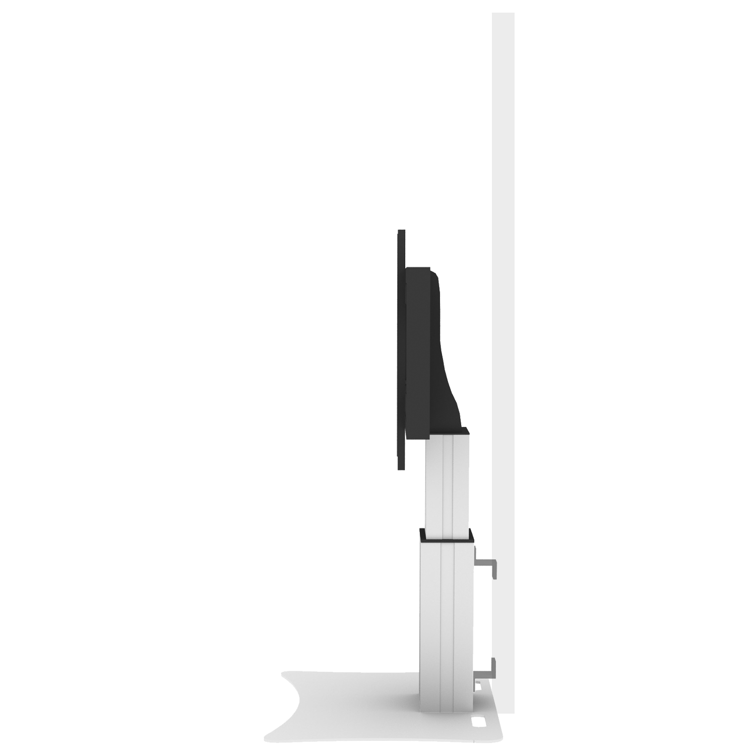 Elektrisch in hoogte verstelbare monitorstandaard met 28 cm slag