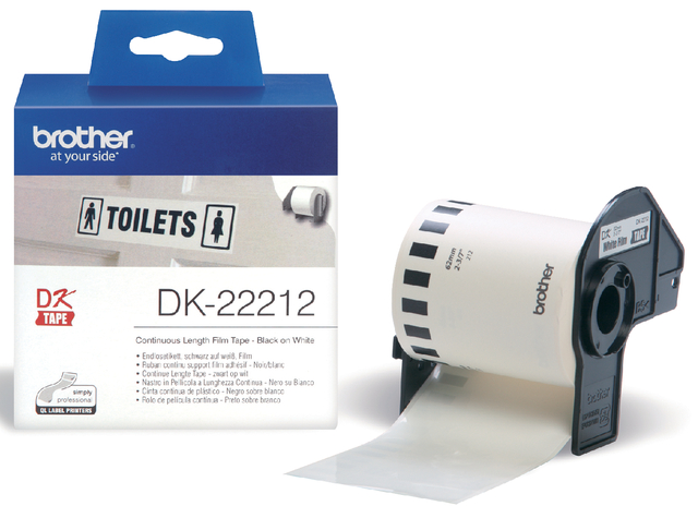 Etiket Brother DK-22212 doorlopend 62mm 1 rol á 15m wit