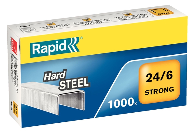 Nieten Rapid 24/6 staal strong 1000 stuks