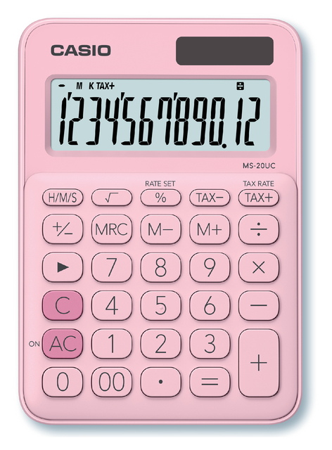 Rekenmachine Casio MS-20UC roze