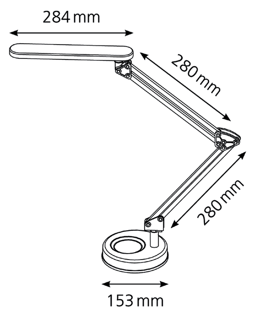 Bureaulamp Hansa led 4stars zwart