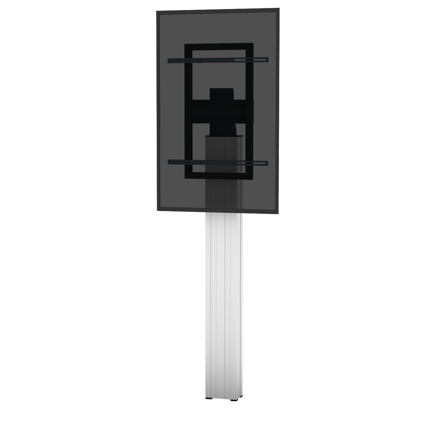 Vaste TV standaard in portret of landschap modus 195 cm voor 42 tot 100 inch schermen voor wandmontage