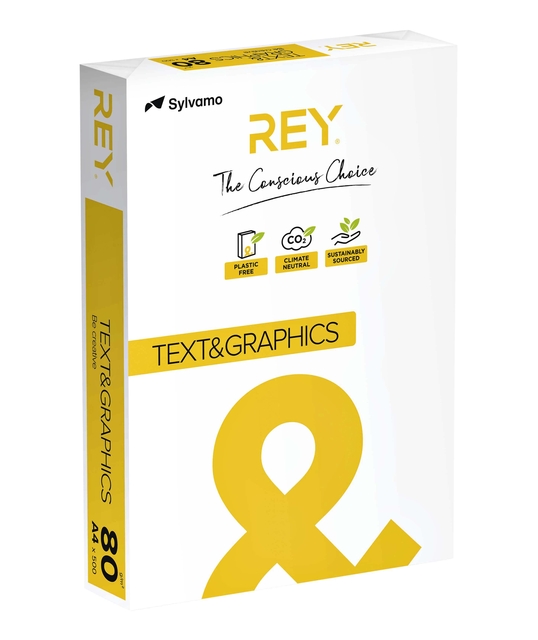 Kopieerpapier Rey Text & Graphics A4 80gr wit 500 vel