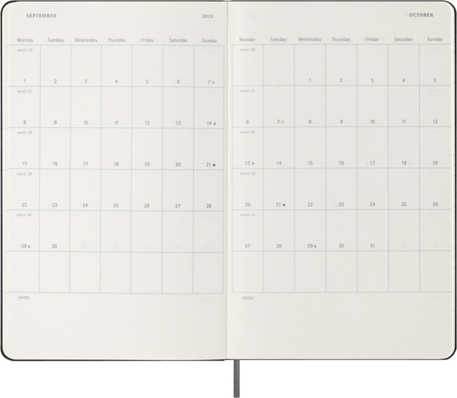 Agenda 2024/2025 Moleskine 18M Planner Weekly 7dagen/1pagina large hc black