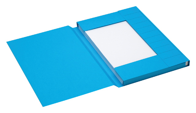 Dossiermap Secolor folio 3 klep  250 gr blauw