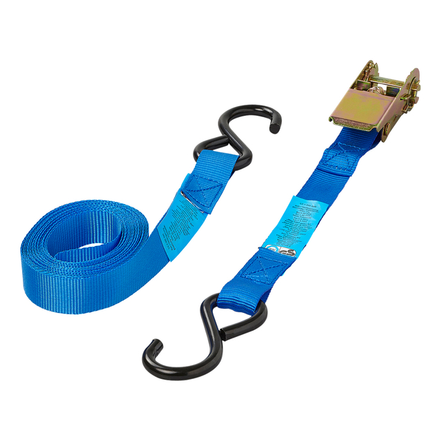 Spanband ProPlus blauw met ratel en 2 haken 5m