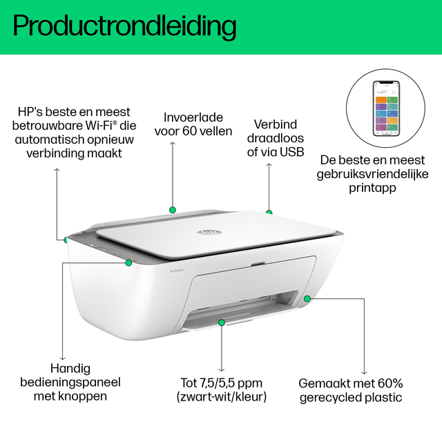 Multifunctional inktjet printer HP Deskjet 2820E