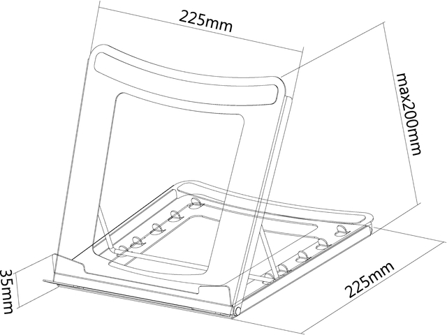 Laptopstandaard Neomounts NSLS075 zwart