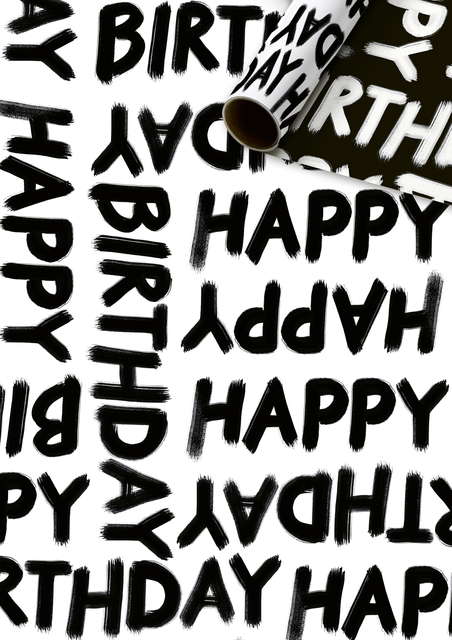 Inpakpapier Stewo Happy Birthday 200x70cm  assorti