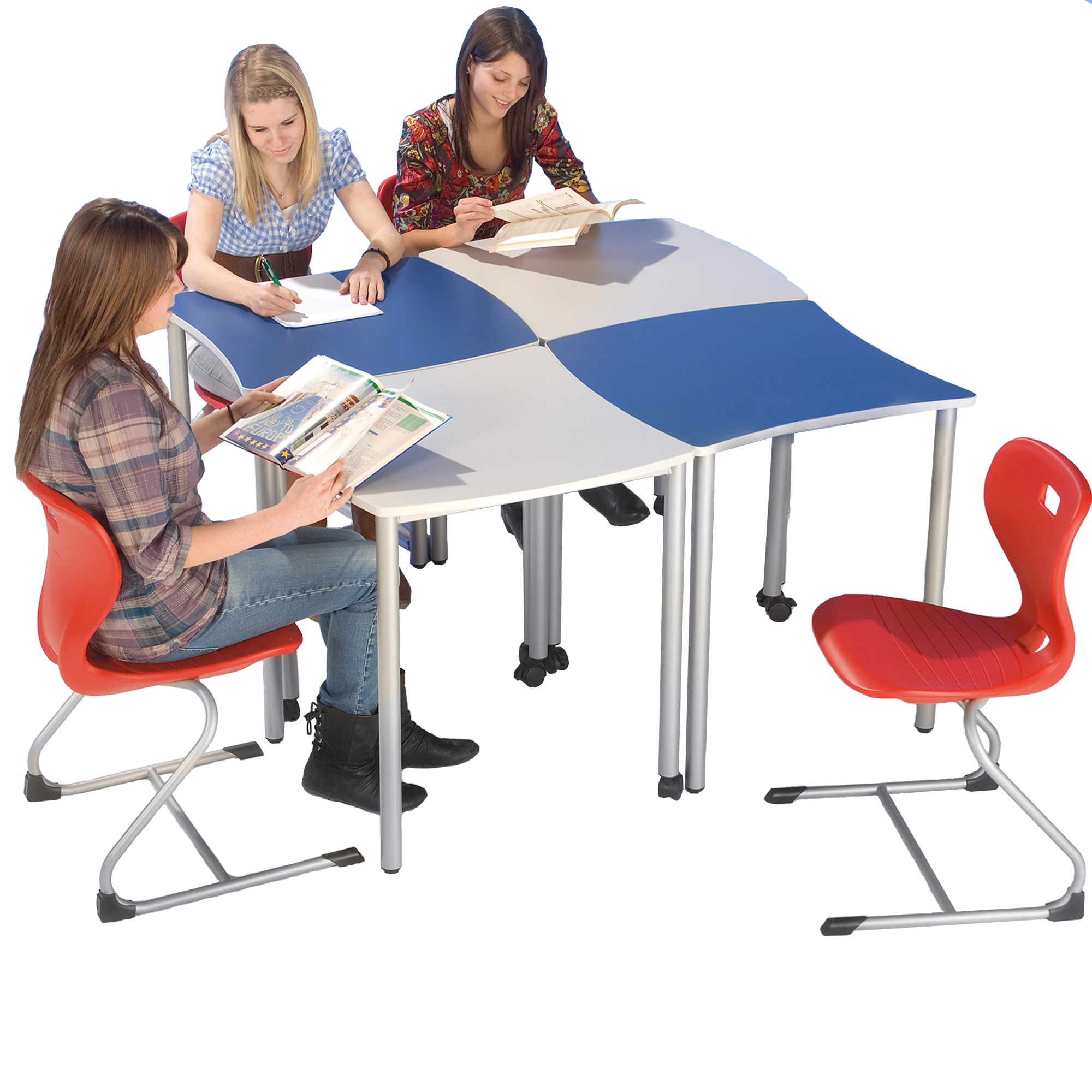 Swing-It 1 wave tafel, mobiele schooltafel