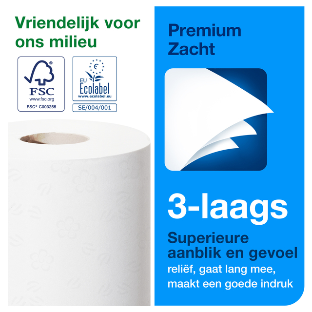 Toiletpapier Tork T4 Premium 3-laags 250 vel wit 110316