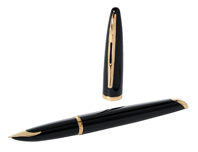 Vulpen Waterman Carene Sea black lacquer GT medium