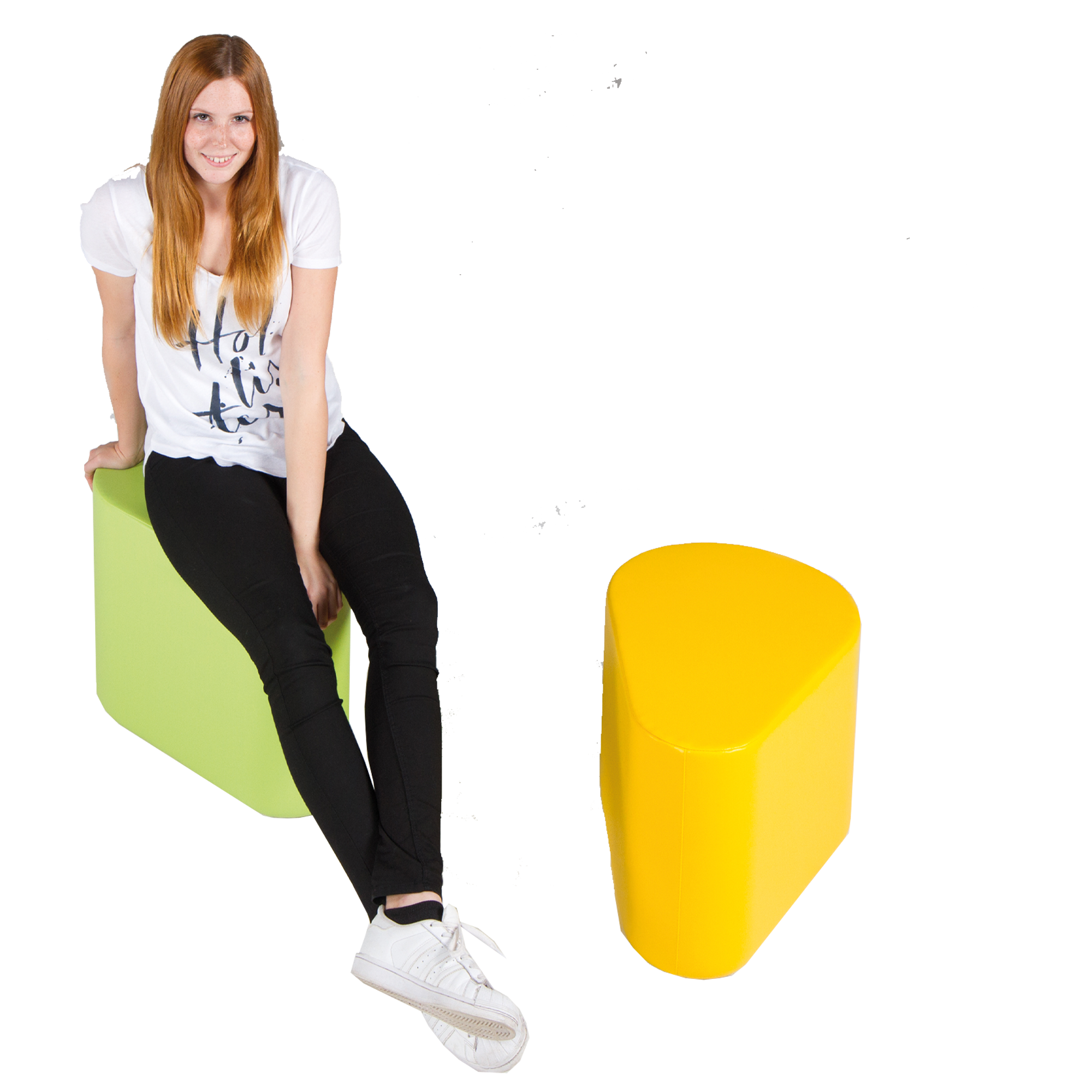 Zitelement EGG, kruk met kunstlederen bekleding