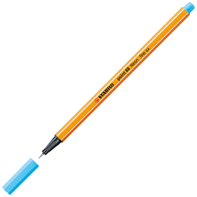 Fineliner STABILO point 88/031 fijn neon blauw