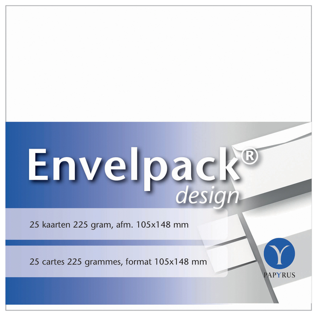 Dubbele kaart Papyrus Envelpack Design A6 105x148mm wit 894456 15 stuks