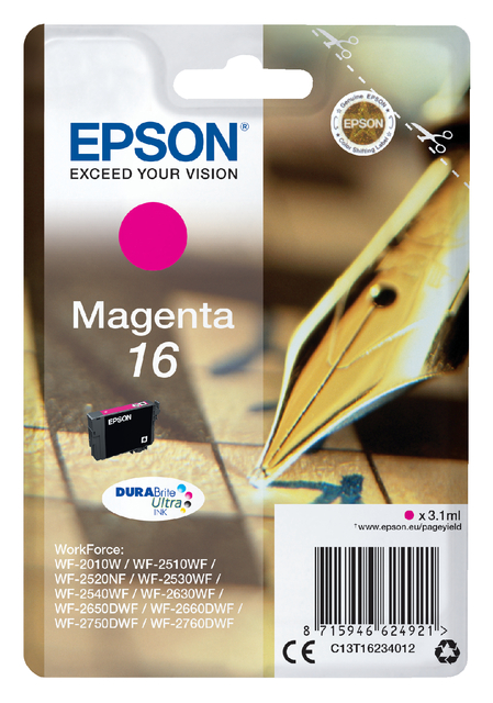 Inktcartridge Epson 16 T1623 rood