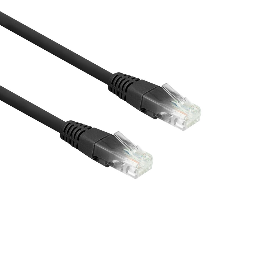 Eminent Zwarte 2 meter U/UTP CAT6 patchkabel met RJ45 connectoren