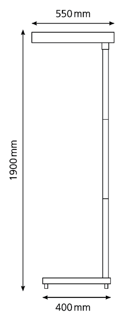 Vloerlamp Hansa led Maxlight aluminium