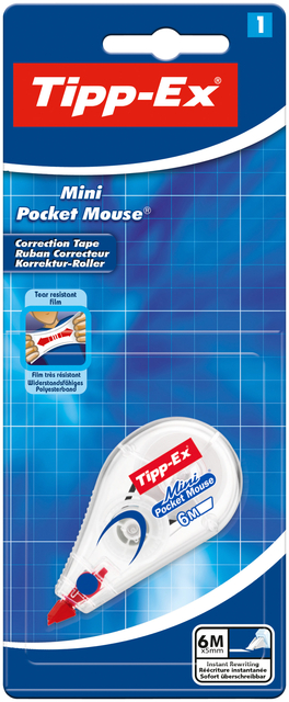 Correctieroller Tipp-ex mini pocket mouse 5mmx6m blister à 1 stuk