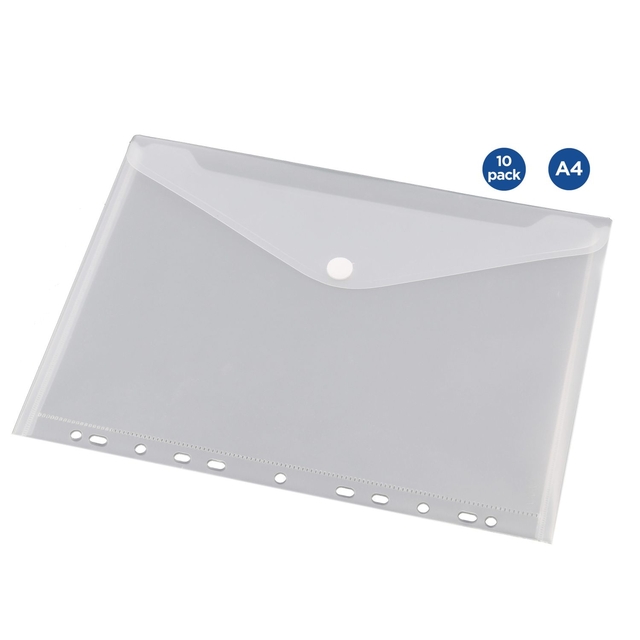 Enveloptas Europel A4 240x310mm 11-gaats PP transparant wit