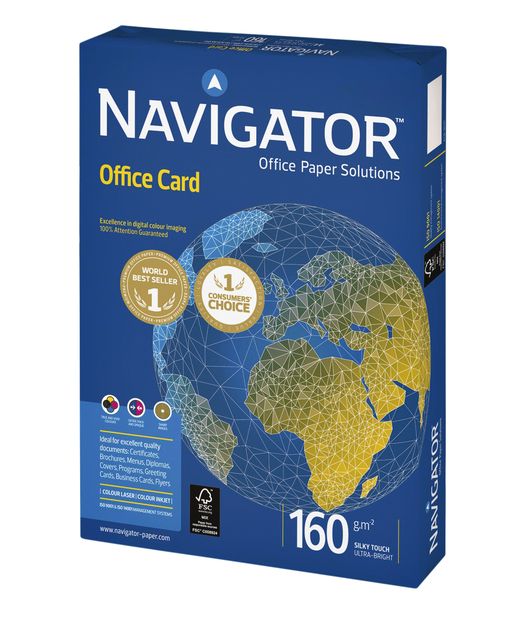 Kopieerpapier Navigator Office Card A3 160gr wit 250 vel