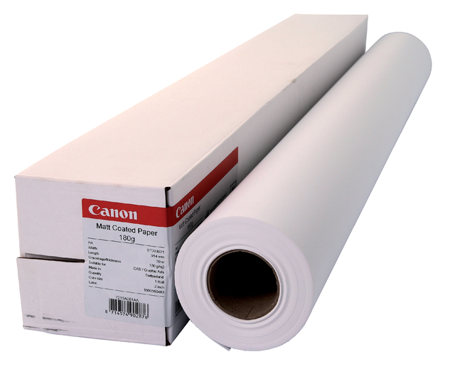 Inkjetpapier Canon 914mmx30m 180gr mat gecoat