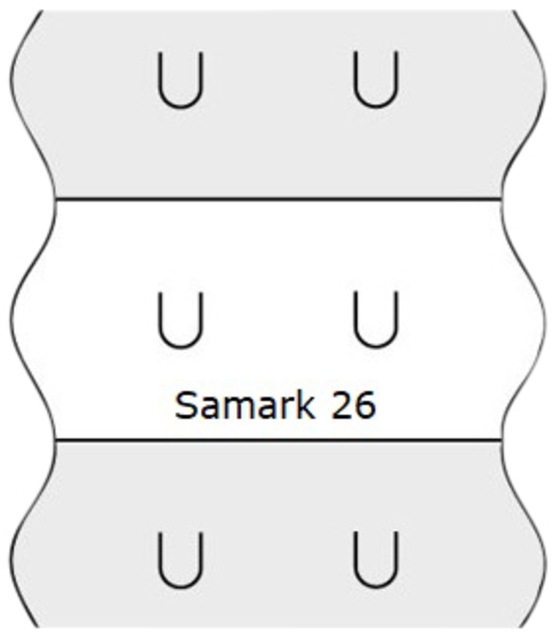 Prijsetiket 12x26mm Sato Samark afneembaar wit