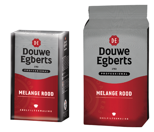 Koffie Douwe Egberts snelfiltermaling Melange Rood 1kg